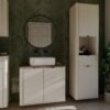 Badkamerkast CORDOBA 2D1S – Castello eiken / Kasjmier – hangend