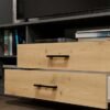 5 TV-meubel SIMPLO 1D2S Stolik TV – Artisan eiken / Antraciet – 2 laden – 1 deur
