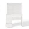 5 Bureau MIJAS – Mat wit / Wit – 4 laden – 4 planken – links – met opzetstuk