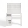 5 Bureau PORTO – Mat wit / Wit – links – met opzetstuk