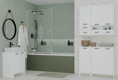 Badkamerkast NINA 1D – 1 deur – 3 planken