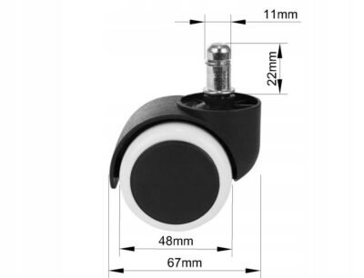 Meubelaccessoire KÓŁKAGUM – Wit / Zwart