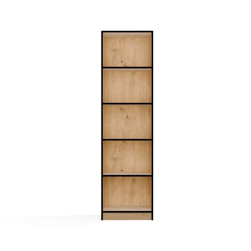 Rek R50 – Artisan eiken / Zwart – 5 planken