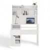 7 Bureau PORTO – Mat wit / Wit – links – met opzetstuk