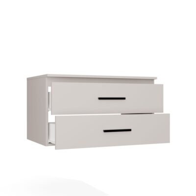 78 Wastafelmeubel NEL 80 – Kasjmier beige – 2 laden – hangend – met wastafel