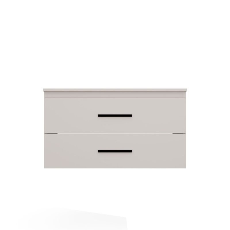 Wastafelmeubel NEL 80 – Kasjmier beige – 2 laden – hangend – met wastafel