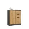 Dressoir SIMPLO 2D2S – Artisan eiken / Antraciet – 2 laden – 2 deuren