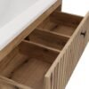 802S5 Wastafelmeubel TIGO 80 2S – Evoke eiken – geribbeld front – met wastafel