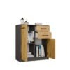 Dressoir SIMPLO 2D2S – Artisan eiken / Antraciet – 2 laden – 2 deuren