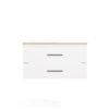 Wastafelmeubel NEL 80 – Artisan eiken / Wit – 2 laden – hangend – met wastafel