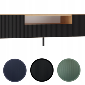 ABL TV-meubel KAMA 160/SLIM – Zwart / Artisan eiken