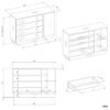 Dressoir AMBER 1D4S – Kasjmier beige – 4 laden – 1 deur