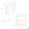 Dressoir AMBER 4S – Kasjmier beige – 4 laden