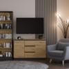 ARTISANBLAT1 Dressoir Malwa 2D3S/BA – Artisan eiken / Antraciet