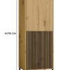 Art_Witryna Vitrinekast KAMARO 2DK SLIM/GADKI – Artisan eiken – geribbeld front