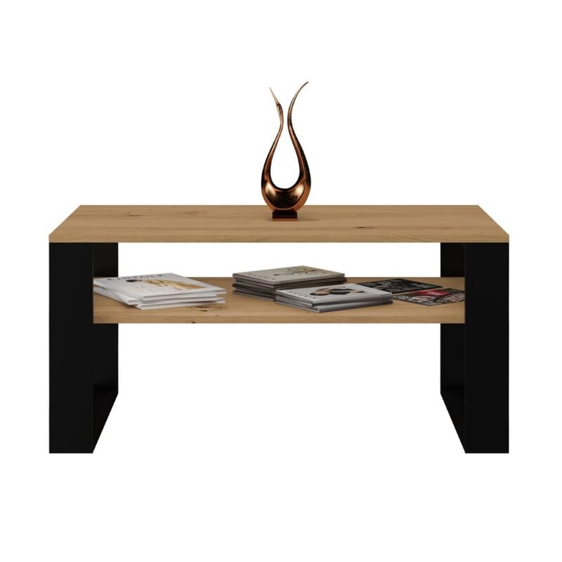 Tafel Modern 1P – Zwart / Artisan eiken