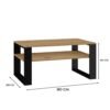 Tafel Modern 1P – Zwart / Artisan eiken