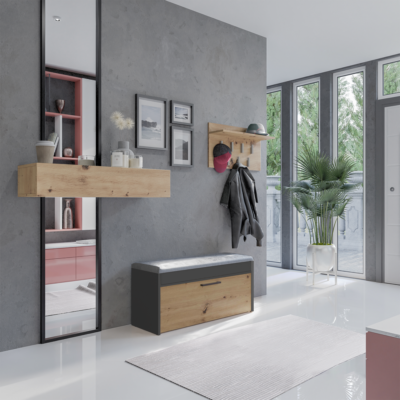 Artisan_antracyt-white Schoenenkast Parma