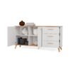 BBRY2 Dressoir OLYMPO 2D3S – 150 cm – Artisan eiken / Wit – 3 laden – 2 deuren