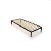Metalen bedframe met houten lattenbodem 80 × 200 cm – Zwart