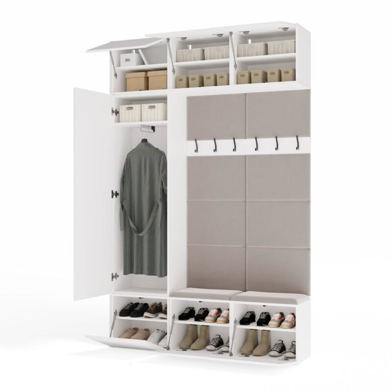 Garderobemeubel HAGA III 1Sz2W – Wit