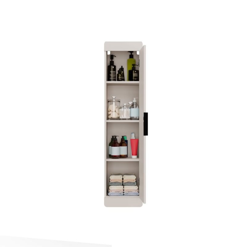 Bry2 Badkamerkast TERRA 1D – Kasjmier beige – 4 planken – hangend