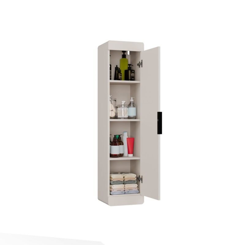 Bry3 Badkamerkast TERRA 1D – Kasjmier beige – 4 planken – hangend