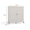 CORDOBA4DWymiary Dressoir CORDOBA 4D – Castello eiken / Kasjmier beige – 4 deuren – 8 planken