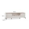 CORDOBARTV2D2SWymiary TV-meubel CORDOBA 2D2S – Castello eiken / Kasjmier beige – 2 laden