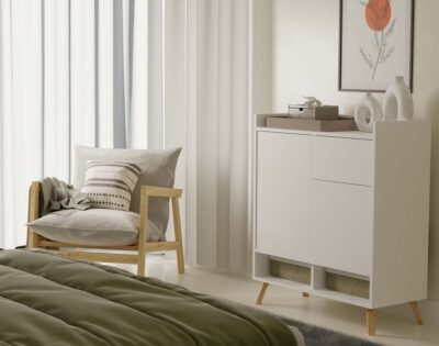 Colin_biel3 Dressoir COLIN – Wit – 1 lade – 2 deuren