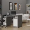 Bureau DELTA – 120 cm – Antraciet / Wit – 3 laden
