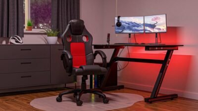 Bureaustoel Enzo – Zwart / Rood