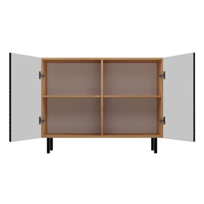 Dressoir KAMA 2D – Zwart / Artisan eiken