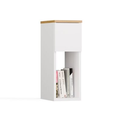 Nachtkastje GALAX 20/1S BIEL-ARTISAN – Wit / Artisan eiken