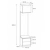 Garderobemeubel HAGA 1L2S – 238 × 50 × 35 cm – Kasjmier beige – 2 laden