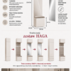 HAGA1Linfografika Garderobemeubel HAGA 1L – 238 × 50 × 35 cm – Kasjmier beige
