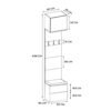 Garderobemeubel HAGA 1W2S – Kasjmier beige – 2 laden