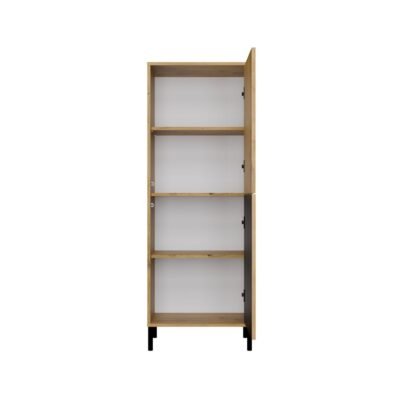 Image0004 Vitrinekast KAMARO 2DK SLIM/GADKI – Artisan eiken – geribbeld front