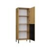 Image0005 Vitrinekast KAMARO 2DK SLIM/GADKI – Artisan eiken – geribbeld front