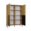 Vitrinekast KAMARO 4DK SLIM/GADKI – Artisan eiken – 4 deuren – geribbeld front
