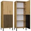 Image0007_mini Vitrinekast KAMARO 2DK SLIM/GADKI – Artisan eiken – geribbeld front