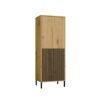 Image0008 Vitrinekast KAMARO 2DK SLIM/GADKI – Artisan eiken – geribbeld front