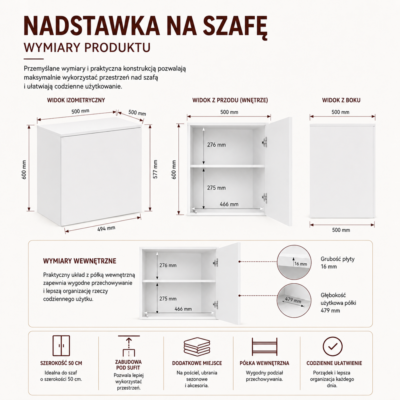 Infografika1 Garderobemeubel SD 50 – met opzetstuk