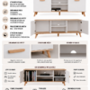 InfografikaOlympo150 TV-meubel OLYMPO 150 – 150 cm – Artisan eiken / Wit