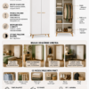 InfografikaOlympo2D Kledingkast Ubraniowa OLYMPO 2D – 80 cm – Artisan eiken / Wit – 2 deuren