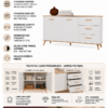 InfografikaOlympo2D3S Dressoir OLYMPO 2D3S – 150 cm – Artisan eiken / Wit – 3 laden – 2 deuren