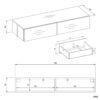 MIKAWymiary Kaptafel MIKA – 110 cm – 2 laden – hangend