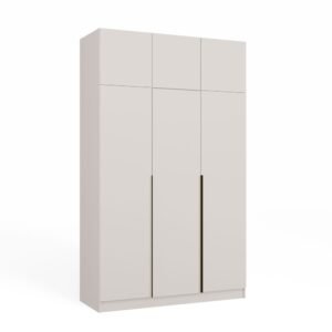 Kledingkast SENSO 3D – 250 cm – Kasjmier / Zwart – met opzetstuk