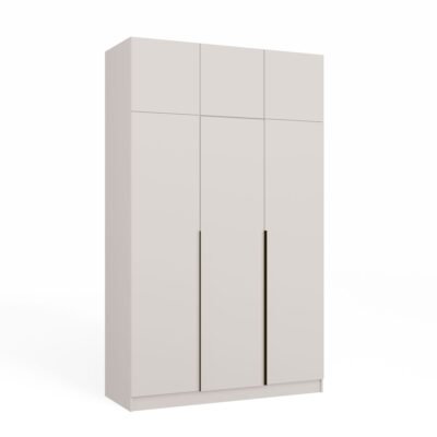 Kledingkast SENSO 3D – 250 cm – Kasjmier / Zwart – met opzetstuk