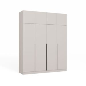 Kledingkast SENSO 4D – 250 × 200 cm – Kasjmier / Zwart – met opzetstuk